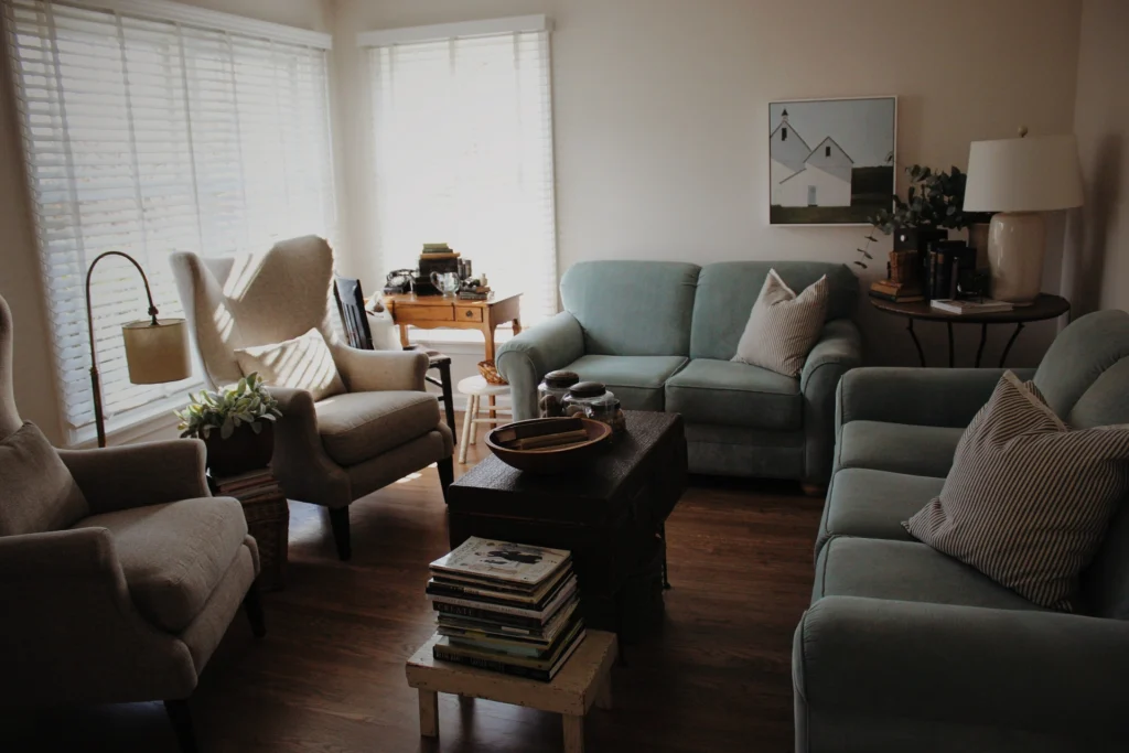 Living room cleaning
